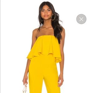 Lovers + Friends Yellow Nikki Jumpsuit